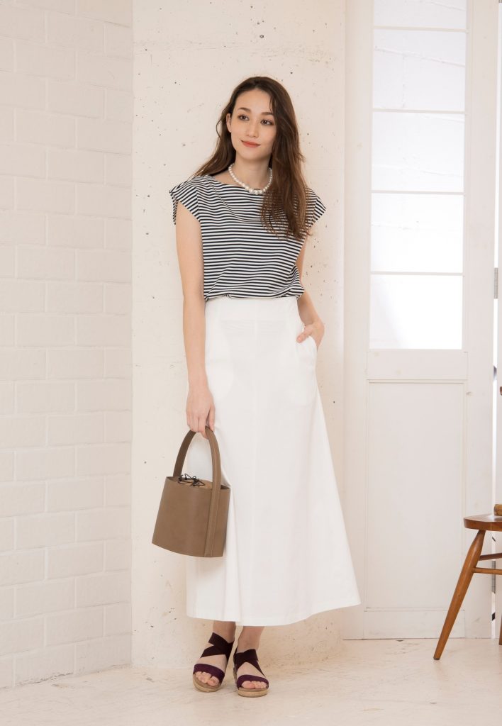 ボーダートップス ロングスカートで大人のキレイめカジュアルコーデ 洋服アレコレ ボーダートップス ロングスカートで大人のキレイめカジュアルコーデ 洋服アレコレ